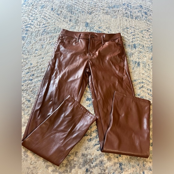 MOTHER The Mid Rise Dazzler Ankle Pants Wax on Wax Off Friar Brown 28 - Picture 2 of 6